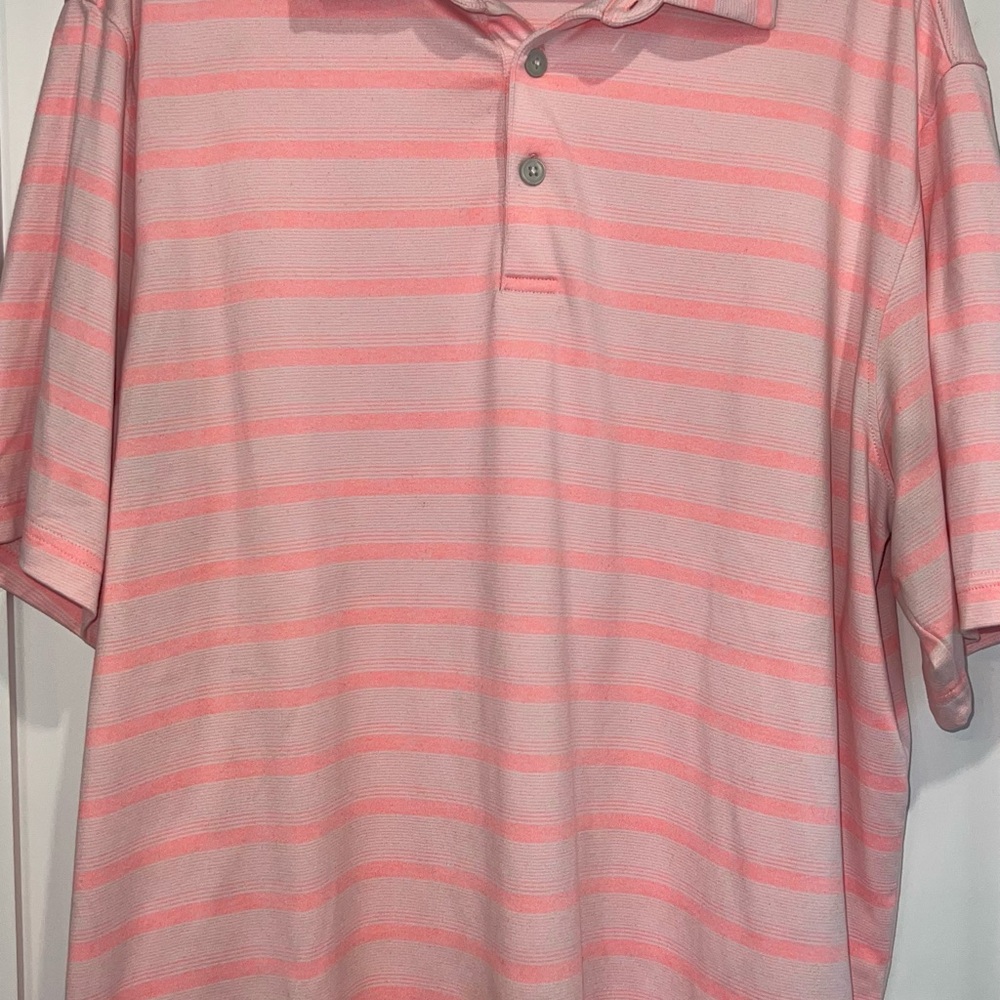 Walter Hagen Pink Striped Polo Shirt